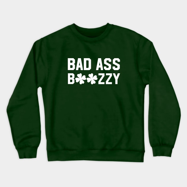 Bad ass boozzy Crewneck Sweatshirt by redsoldesign